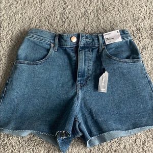 High waisted jean shorts